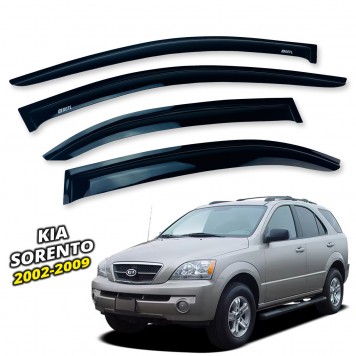 Дефлекторы окон Kia Sorento 2002-2009 накладные (DEFL) Q2